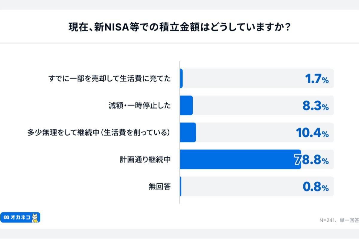 （出所）「オカネコ NISAによる家計圧迫の実態調査」